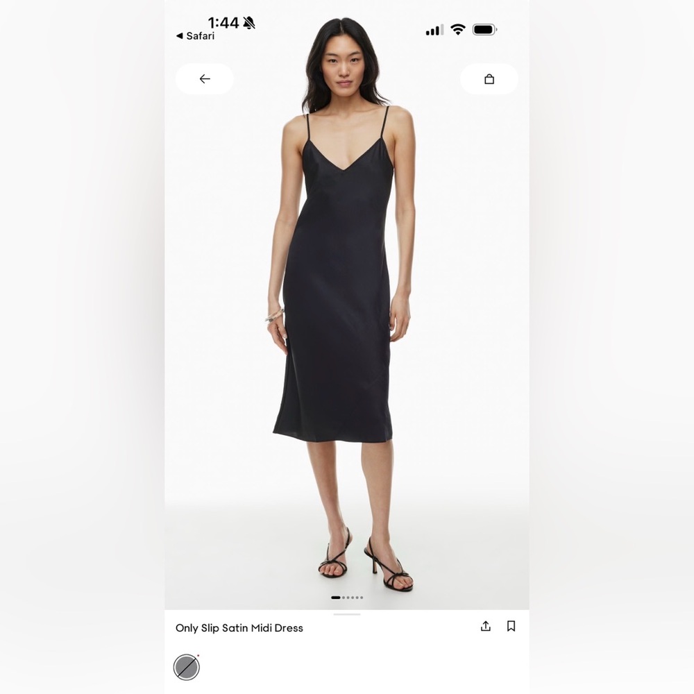 Aritzia only slip dress satin size XS color Navy Blue